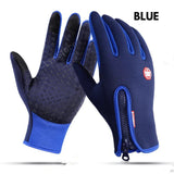 Heated Winter Gloves Touch Screen Riding Motorcycle Sliding Waterproof Sports Gloves with Fleece