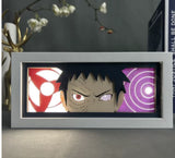 Uchiha Sasuke and Uzumaki Naruto 3D Anime LED Light Box NARUTO Action Figure Toys Paper Carving Light Kid Decoration Toy