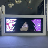 Uchiha Sasuke and Uzumaki Naruto 3D Anime LED Light Box NARUTO Action Figure Toys Paper Carving Light Kid Decoration Toy