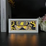 Uchiha Sasuke and Uzumaki Naruto 3D Anime LED Light Box NARUTO Action Figure Toys Paper Carving Light Kid Decoration Toy
