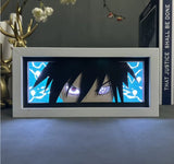 Uchiha Sasuke and Uzumaki Naruto 3D Anime LED Light Box NARUTO Action Figure Toys Paper Carving Light Kid Decoration Toy
