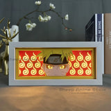 Uchiha Sasuke and Uzumaki Naruto 3D Anime LED Light Box NARUTO Action Figure Toys Paper Carving Light Kid Decoration Toy