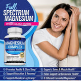 Toplux Magnesium Complex Supplement: 1000Mg of 8-Element Magnesium, 90 Capsules
