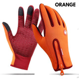 Heated Winter Gloves Touch Screen Riding Motorcycle Sliding Waterproof Sports Gloves with Fleece
